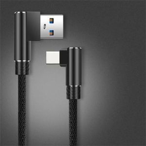 Câble Usb C Coudé À 90 Degrés 5A 40W, Charge Rapide, Cordon De Données De Type C Pour Huawei Mate 50 Samsung Xiaomi, Chargeur De Téléphone Rapide, Fil Usb.Black For Type C.0.25 M - Neuf