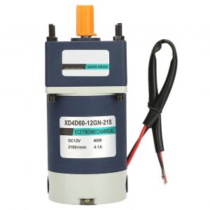 Moteur a engrenages CC a aimant permanent, vitesse reglable, haute torsion, 12 V, 60 W (25,85 tr/min) - Neuf