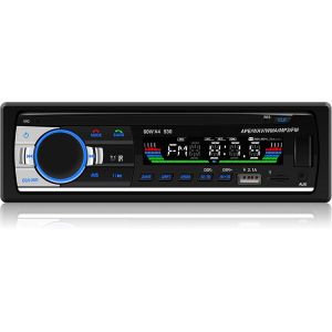 1 Din Autoradio Bluetooth - Poste FM Radio Voiture Bluetooth avec 7 rétro-éclairages colorés - USB/AUX in/SD Card/MP3/WMA/WAV/FLAC - Neuf