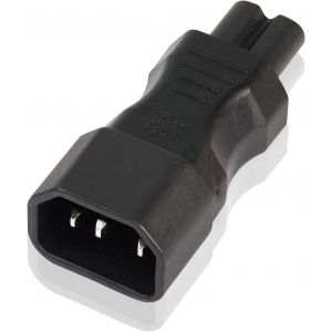 Adaptateur de Cordon d'alimentation IEC320 C14 vers C7,C14 Prise mâle à 3 Broches vers C7 Adaptateur de Prise de convertisseur Femelle à 2 Broches,AC 10A 250V - Neuf