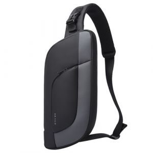 Bange BG-7312 Sac à bandoulière en cuir microfibre pour homme Gris - Neuf