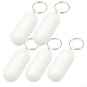 Touche De Flotteurs 5 Pack Abs Léger Flottant Porte-Clés Pour Les Sports Nautiques, Kayak Et Bateau Blanc - Neuf