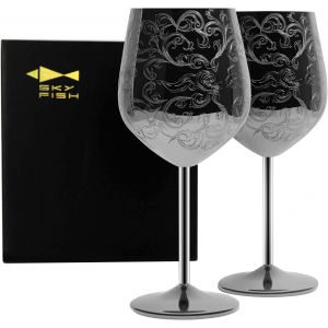 Gobelets &Agrave; Vin En Acier Inoxydable &Eacute;l&eacute;gance Antique - Neuf