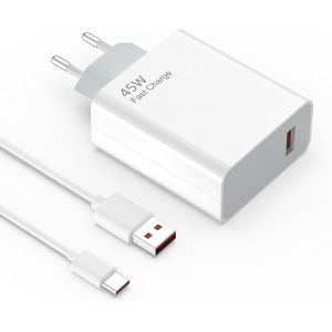 acdsgd-Chargeur 45W USB C Alimentation Compatible avec Redmi Note 14 Pro 5G 13 5G 12 11 10 Xiaomi Mi 11 Lite 10 Pro 10T 10S Poco X7 X6 M7 M6 Redmi Pad Xiaomi Pad 7 6 5 Rapide Adaptateur Charger C&acirc;ble - Neuf