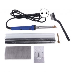 XYONG Kit de reparation de soudure plastique 80 W avec tiges, brosse en maille, outils de soudage portables pour pare-chocs de voiture, kayak, canoe, prise UE 220 V - Neuf