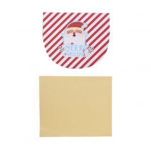 Carte De Voux Pliante En Papier 3d, Cadeau De Noel Creatif, Impression Couleur, Pere Noel - Neuf