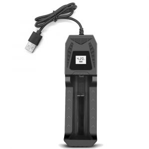 Chargeur De Batterie Lcd Intelligent,1 / 2 Emplacements,Double Pour Batterie Au Lithium Rechargeable 18650 4.2v Pour Batterie Ni-Mh Aa / Aaa 1.2v--1 Slots Usb - Neuf