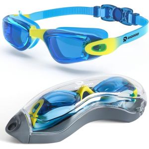 Lunettes De Natation Pour Enfant, Lunettes De Natation,Protection Uv, Antibuée, Joints En Silicone Lunette Piscine Enfant Pour Fille Garçon 6-14 Ans - Neuf