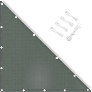 Ulteronixshop-Voile D'ombrage Imperm&eacute;able, Auvent Triangulaire Droit De 3x3x4,24m, Pare-Soleil 95% Anti-Uv Avec Corde Gratuite, Auvent Pare-Soleil Pour Ext&eacute;rieur, Jardin, Terrasse, Cour, Pelouse, Per - Neuf