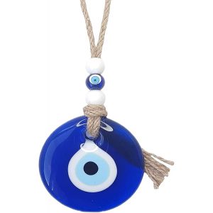 Kalanka-Oeil Grec,Bleu Mauvais Oeil Verre Pendentif Decoration Voiture Pendentif De Fen&ecirc;tre Nazar Boncuk Amulettes Porte-Bonheur Maison D&eacute;coration Ornement Suspendu Excellent Cadeau Perles De Verre(5 - Neuf