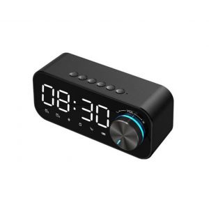 Enceinte Bluetooth avec caisson de basses et r&eacute;veil, mini cha&icirc;ne st&eacute;r&eacute;o portable, Bluetooth 5.0, longue dur&eacute;e de vie de la batterie - Neuf