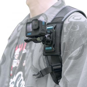 Sangle d'&eacute;paule pour Sac &agrave; Dos avec Crochet Universel Ball J Compatible avec GoPro Hero 13/12/11/10/9/8/7/(2018)/6/5 Noir, DJI Osmo Action 5 Pro/4/3 et la Plupart des cam&eacute;ras d'action - Neuf
