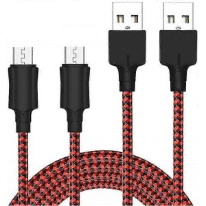 C&acirc;ble de donn&eacute;es USB C&acirc;ble de donn&eacute;es Android 2m Paquet de 2 C&acirc;ble de donn&eacute;es USB tress&eacute; en nylon - Neuf