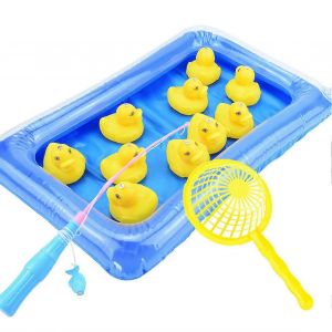 Jouets aquatiques 2025, jeu de p&ecirc;che au canard, piscine avec 10 canetons, jouet &eacute;ducatif pr&eacute;scolaire pour enfants - Neuf
