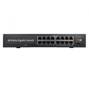 Switch PNI SW216 : 16 ports 10/100/1000 Mbps, Gigabit, bo&icirc;tier m&eacute;tallique - Neuf