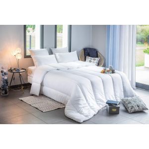 Ulteronixshop-Couette Confort - Temp&eacute;r&eacute;e - Pour Lit De 1 Personne - Fibres Synth&eacute;tiques Douces - Entretien Facile - 140x200 Cm - Blanc - Neuf