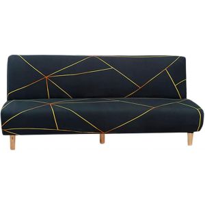 SUBZONAL-Housse de Canap&eacute; Sans Bras 3 Places Couverture de Canap&eacute; Extensible Tout Couvert Canap&eacute; Pliant Protecteur, Universel Motif g&eacute;om&eacute;trique Antid&eacute;rapant Serviette de Canap&eacute; 180-210 cm (Imprim&eacute; 1) - Neuf