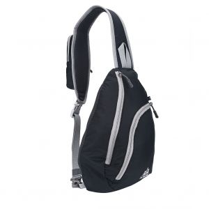 AONIJIE Sac a bandouliere simple en nylon impermeable pour sports de plein air (noir) - Neuf