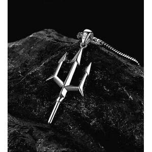 R&eacute;tro Deep Sea Pos&eacute;idon Trident Collier Ukraine National Emblem Pendentif Adapt&eacute; Aux Hommes Mode Charm Bijoux - Neuf