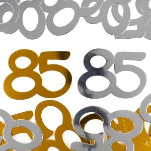 Deco anniversaire 85 ans confettis g&iquest;&iquest;ants argent/or - D&iquest;&iquest;coration e pour un anniversaire 85 ans homme et femme - Neuf