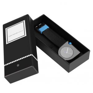 Robe Analogique Quartz Montre-Bracelet Rond Pu Band Creative Montre-Bracelet Bande Noire Boîtier Noir - Neuf