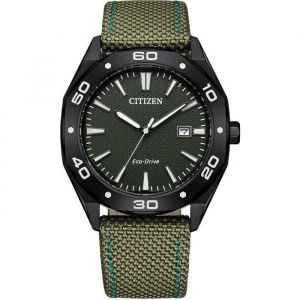 Montre - Acier,Tissu Vert - Citizen - Bm7635-01x - Neuf