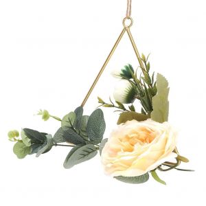 Etagere murale en fer forge de style nordique, support de fleurs artificielles a faire soi-meme (#05) - Neuf