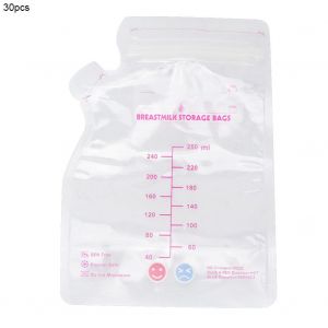 Lot De 30 Sachets De Conservation Pour Lait Maternel Jetables De 250 Ml, Sachets Scelles Pour Aliments Pour Bebes - Neuf