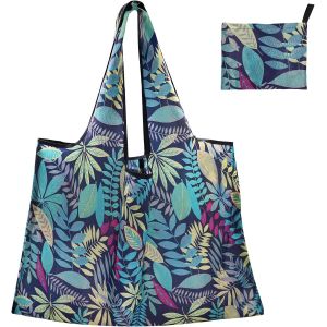 TIANYI-Sac Pliable Courses Poche GrandeSac &agrave; Provisions Cabas R&eacute;utilisable, Sac Shopping Pliable Pochette Tissu, Sac Grocery Bandouli&egrave;re Ecologique pour Ext&eacute;rieur Voyage, 56 X 67 cm - Neuf