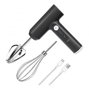 Batteur &Eacute;lectrique Sans Fil Rechargeable Par Usb Avec Fonction Turbo, 3 Vitesses Et 2 Fouets. Id&eacute;al Pour La P&acirc;tisserie. - Neuf