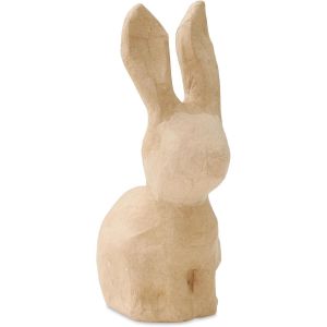 KALANKA-SA216C - Un support en papier brun mâché 12,5x7,5x21,5 cm - Lapin grandes oreilles - Neuf