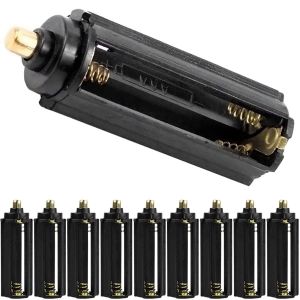 lbgwp60-Support De Piles Aaa Pour Batterie 1,5 V Aaa Vers Lampe De Poche, 10 Étuis De Rangement De Batterie, 3 Piles Aaa 1,5 V Vers Batterie De Lampe De Poche, Cylindrique Noir - Neuf