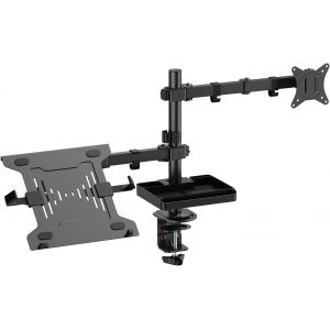 ChenQuanSarl-Xtendmounts Flex, Support Ecran Pc De 17 À 32"", Plateau Ordinateur Portable, Compatible Vesa 75X75/100X100, Hauteur & Inclinaison Ajustable, Tablette Rangement & Support Smartphone - Neuf