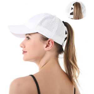KALANKA-Casquette de Baseball Femme Homme Casquette été Mixte Casquette de Sport Anti UV Casquette de Queue de Cheval pour Running Golf Cyclisme Randonnée(Tour de tête : 57-58 cm) - Neuf