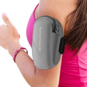 Sac De Sport R&eacute;fl&eacute;chissant Pour La Course &Agrave; Pied - Support Pour T&eacute;l&eacute;phone Portable &Agrave; Deux Poches, Respirant Et R&eacute;sistant &Agrave; L'eau, R&eacute;glable Pour Toutes Les Activit&eacute;s - Neuf