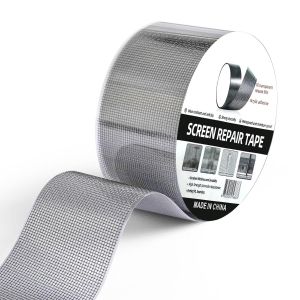 Réparation Moustiquaire 10 cm x 6 m, Ruban Adhésif de Réparation pour Moustiquaire,Ruban Réparation Moustiquaire Fenêtre Fibre de Verre, Moustiquaire Fenêtre Adhésif Fort & Sans Outil-Gris - Neuf