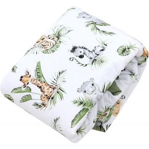 Tianyi-Tapis De Jeu Pour Bébé Enfants Tapis D'éveil 120 X 120 Cm Rembourré Xxl Chambre De Bébé, Environ 120 Cm/Safari/Lion/Marron/Feuilles/Vert - Neuf