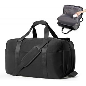 Sac De Voyage Compression Avec Pompe,40l Sac De Voyage Cabine Avion Femme Grand Volume,Sous Vide Bagages Cabine 55x30x25,Valise De Cabine Sac De Sport Homme Femme Noir - Neuf
