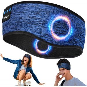JGD-Casque de Sommeil Bluetooth 5.2 Cadeau pour Homme et Femme, avec &eacute;couteurs Intra-Auriculaires pour Sport, sans Fil, Rechargeable, Casque Bluetooth pour Dormir, Voyage et d&eacute;tente (Bleu) - Neuf