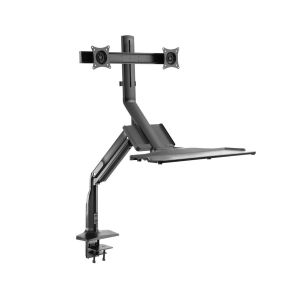 Support d'&eacute;cran Napofix SW6200 avec poste de travail pour double &eacute;cran - Neuf