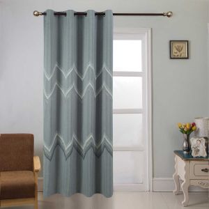 Rideau Obscurcissant &Agrave; Chevrons Galonn&eacute;s - Neuf