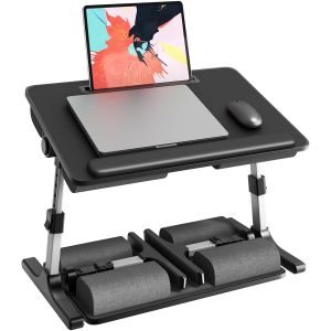 acdsgd-Table d'ordinateur portable pour lit - Hauteur r&eacute;glable et angle r&eacute;glable - Coussin d'ordinateur portable 2 en 1 pliable - Grande table pour ordinateur portable pour lit, canap&eacute;, sol, 58 x 37 - Neuf