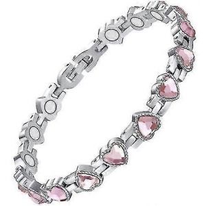 Bracelet Magnétique Femmes, Drainage Lymphatique Bracelets Magnétiques Thérapeutiques Soulagement De La Douleur Arthrite Réglable - Neuf