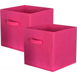 Eryi-Bacs De Rangement, Cubes De Rangement Pliables En Tissu Et Tiroir De Rangement En Tissu Pour Placard Et Jouets Fuchsia - Neuf