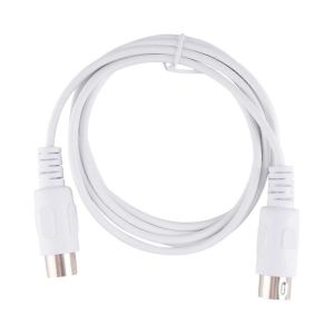 Câble d'extension MIDI DIN PLUG 5 broches mâle à mâle 3M/9.8FT Blanc - Neuf