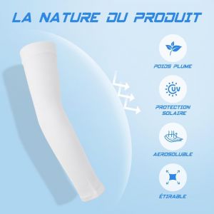 Manchette Bras Homme&femme,Manchette Arm Sleeve Anti-Uv Protection Manchon De Compression Bras,Manchon Bras,Manchettes Thermiques De Running Homme,Manchette Volley.[O78] - Neuf