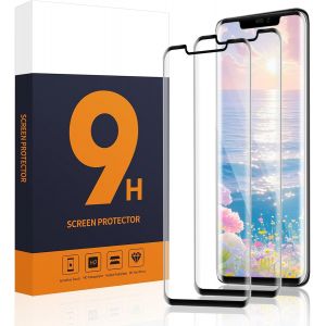 Lot De 2 Films De Protection D'&eacute;cran En Verre Blind&eacute; Pour Huawei Mate 20 Pro - Bords Noirs 3d - Anti-Bulles - Anti-Rayures - Anti-Traces De Doigts - Neuf