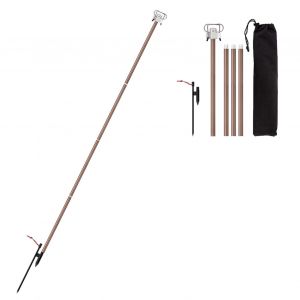 Poteau De Lampe Pliant De Camping Portable, Support De Lanterne En Aluminium LéGer, Support De Suspension De LumièRe ExtéRieure, BâTon Pour Camping RandonnéE PêChe Jardin Barbecue - Neuf