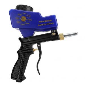Portable Gravité Type Anti rouille Pneumatique Pistolet de sablage Sand Blaster Enlever Rouille Spot Bleu - Neuf