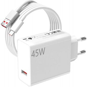 LORANKA-Chargeur 45W et 2 M&egrave;tres C&acirc;ble USB C pour Redmi Note 14 Pro 15Pro 5G 6A Charge Rapide Adaptateur de Chargeur et C&acirc;ble Type C de Charge Turbo pour Xiaomi Poco X7 M7Pro M6 Mi Pad 8 7 6 5 Redmi - Neuf